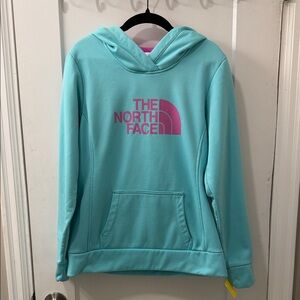 The North Face Aqua Pullover Hoodie with Pink Logo